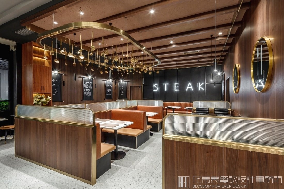 【臺北牛扒】自助餐餐飲空間設(shè)計(jì)案例圖片 7